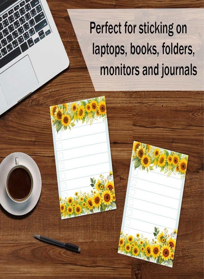 DAILY RITMO® Sunflower Sticky to Do List Notepad | Cute Sunflower Lover Gifts for Women | Made in USA Stationery Pad 4x6” 50 Notes | Christmas, Birthday Flower Gift for Teacher, Mom, Office - Image 5